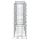 vidaXL 20 db íves horganyzott vas gabion kosár 400x50x140/160 cm