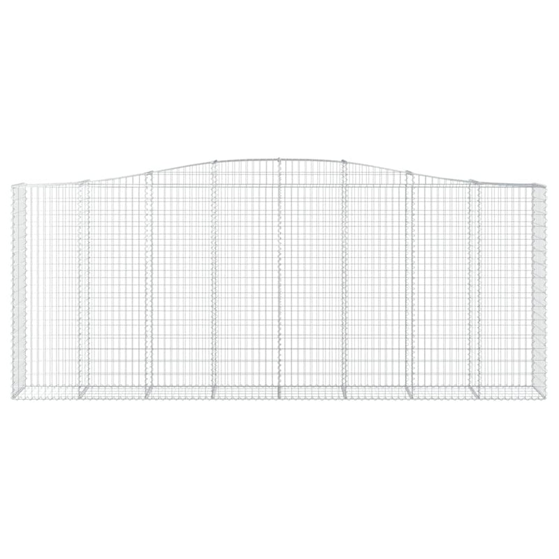 vidaXL 5 db íves horganyzott vas gabion kosár 400 x 50 x 160/180 cm