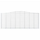 vidaXL 7 db íves horganyzott vas gabion kosár 400x50x160/180 cm