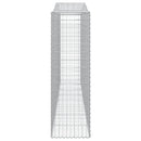 vidaXL 7 db íves horganyzott vas gabion kosár 400x50x160/180 cm