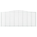 vidaXL 8 db íves horganyzott vas gabion kosár 400x50x160/180 cm