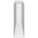 vidaXL 8 db íves horganyzott vas gabion kosár 400x50x160/180 cm