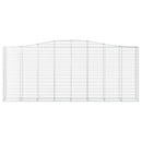 vidaXL 9 db íves horganyzott vas gabion kosár 400x50x160/180 cm