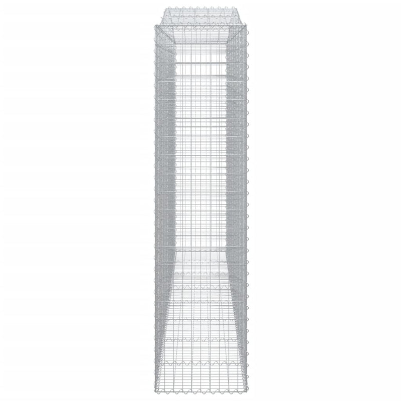 vidaXL 3 db íves horganyzott vas gabion kosár 400x50x200/220 cm