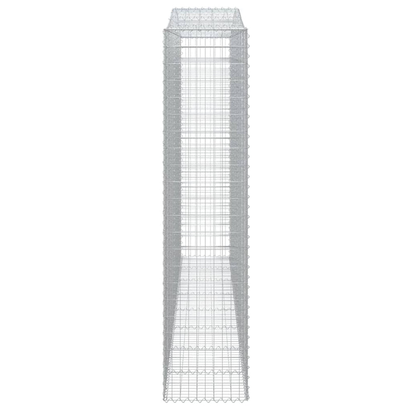 vidaXL 2 db íves horganyzott vas gabion kosár 400x50x220/240 cm