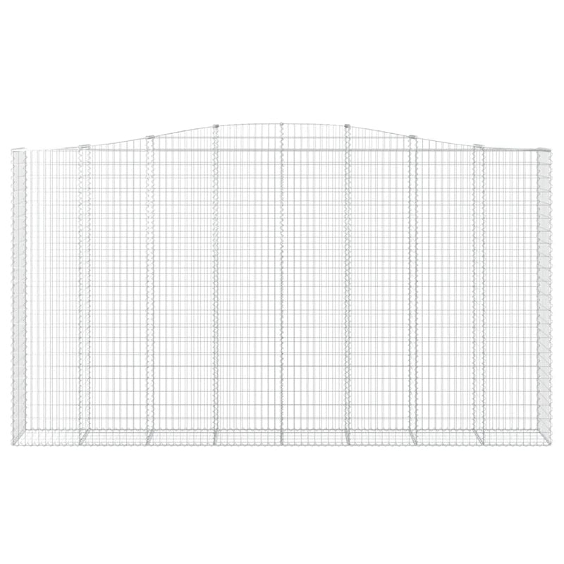 vidaXL 3 db íves horganyzott vas gabion kosár 400x50x220/240 cm