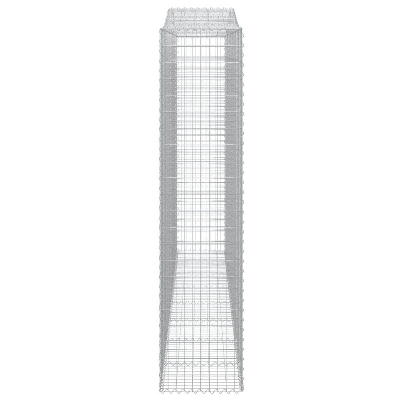 vidaXL 3 db íves horganyzott vas gabion kosár 400x50x220/240 cm