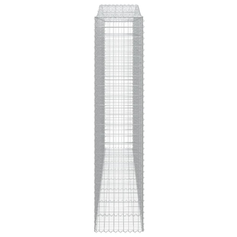 vidaXL 5 db íves horganyzott vas gabion kosár 400x50x220/240 cm