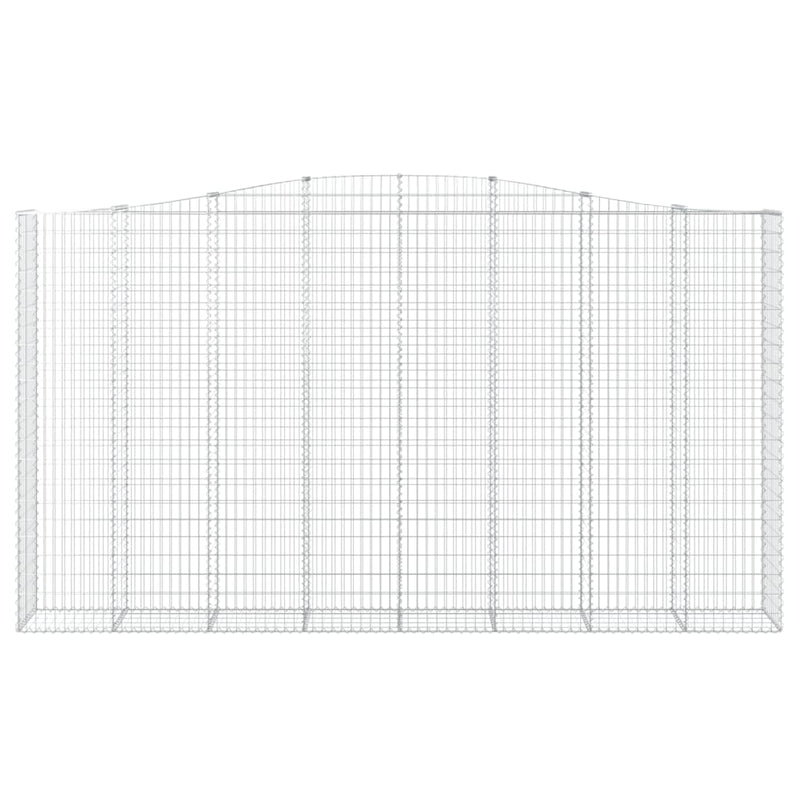vidaXL 6 db íves horganyzott vas gabion kosár 400x50x220/240 cm