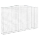 vidaXL 7 db íves horganyzott vas gabion kosár 400x50x220/240 cm