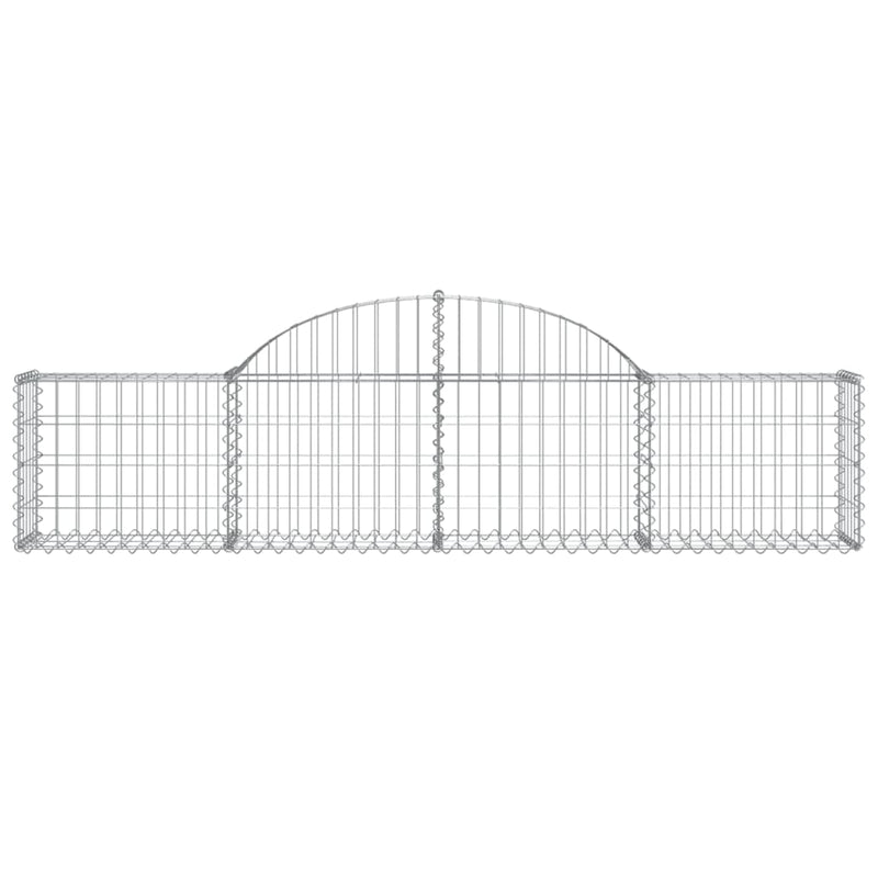 vidaXL 3 db íves horganyzott vas gabion kosár 200x30x40/60 cm