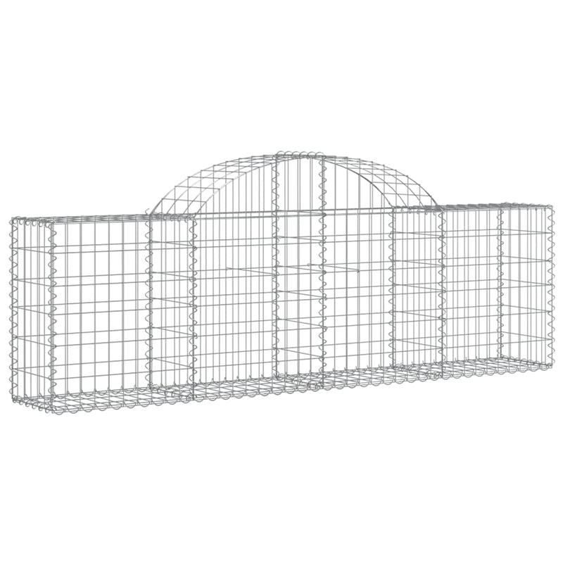 vidaXL 3 db íves horganyzott vas gabion kosár 200x30x60/80 cm