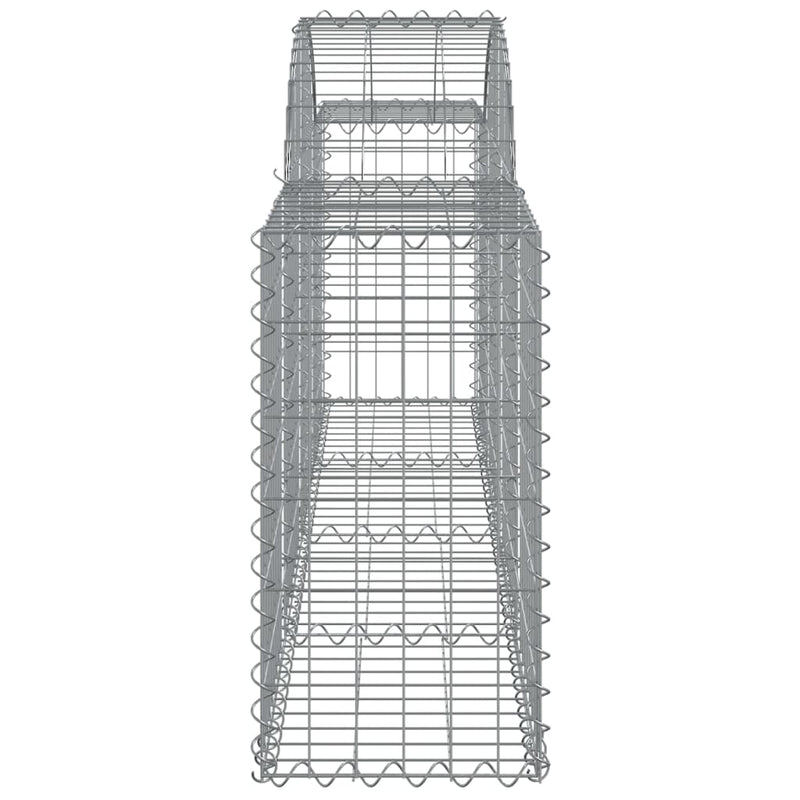 vidaXL 7 db íves horganyzott vas gabion kosár 200x30x60/80 cm