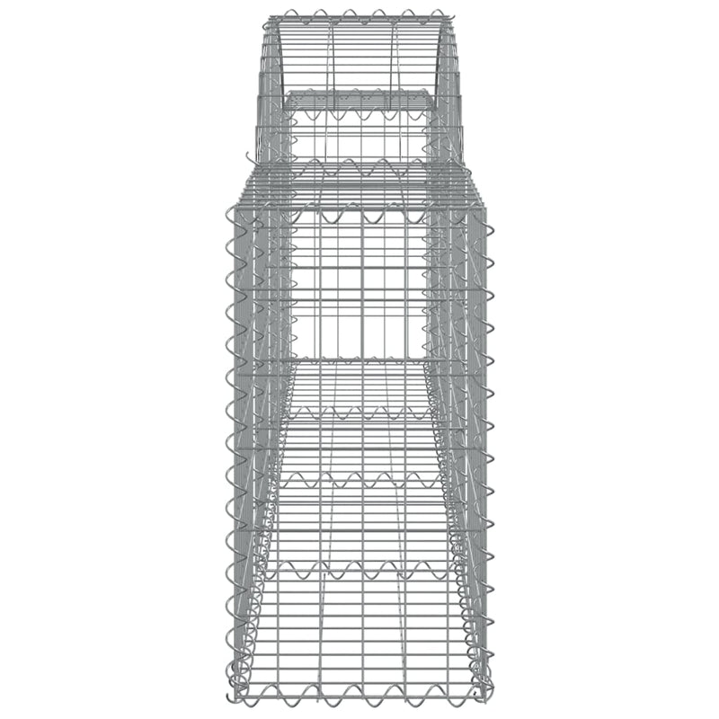 vidaXL 13 db íves horganyzott vas gabion kosár 200x30x60/80 cm