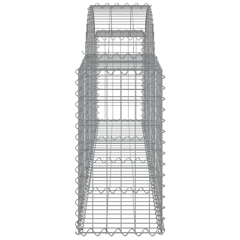 vidaXL 15 db íves horganyzott vas gabion kosár 200x30x60/80 cm