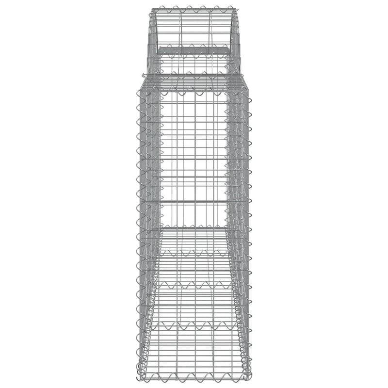 vidaXL 3 db íves horganyzott vas gabion kosár 200x30x80/100 cm