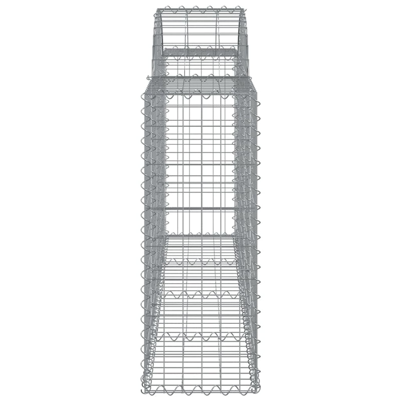 vidaXL 11 db íves horganyzott vas gabion kosár 200x30x80/100 cm