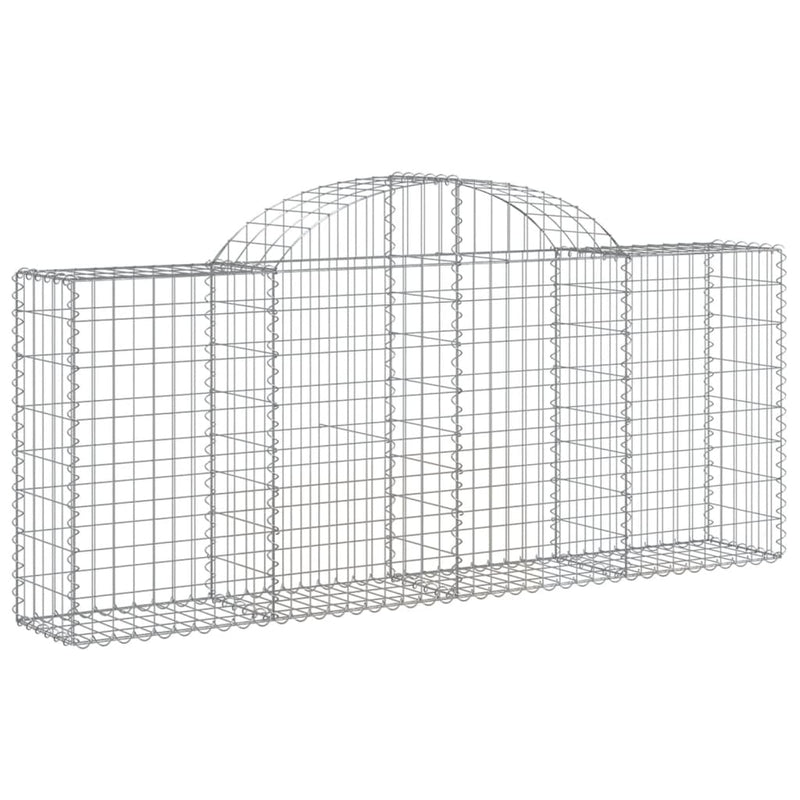 vidaXL 13 db íves horganyzott vas gabion kosár 200x30x80/100 cm