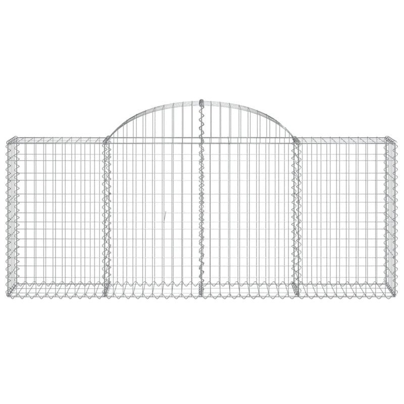 vidaXL 13 db íves horganyzott vas gabion kosár 200x30x80/100 cm
