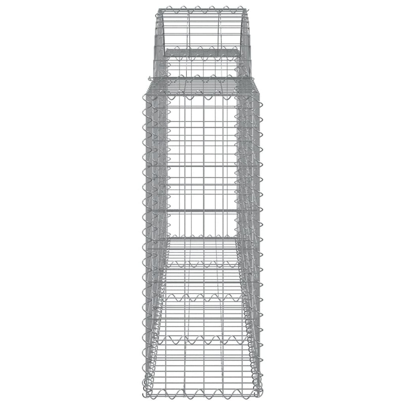vidaXL 13 db íves horganyzott vas gabion kosár 200x30x80/100 cm
