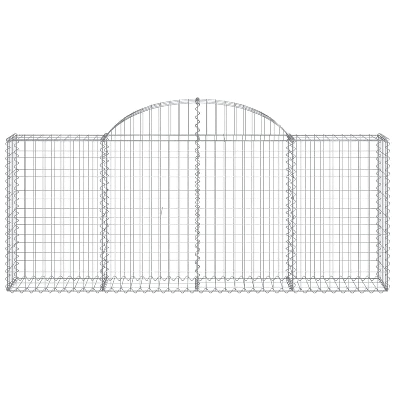 vidaXL 15 db íves horganyzott vas gabion kosár 200x30x80/100 cm