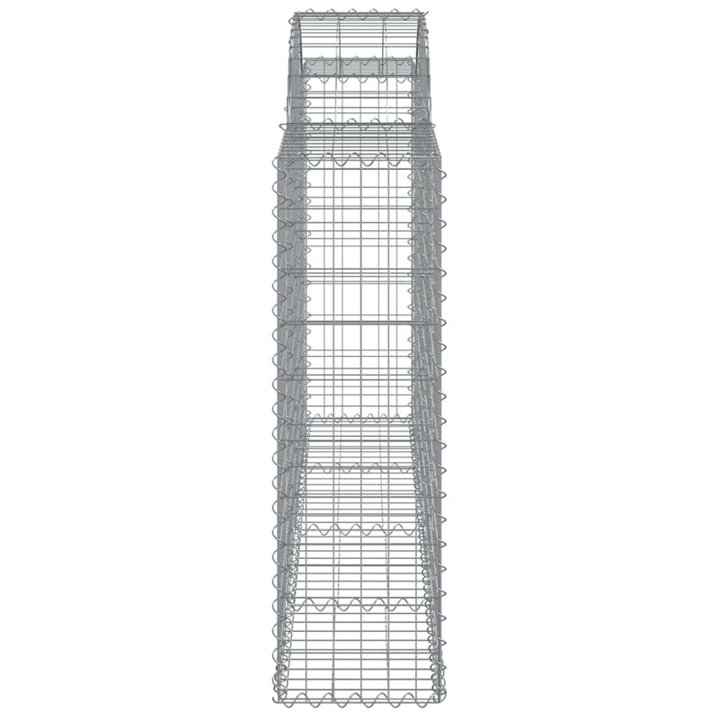 vidaXL 5 db íves horganyzott vas gabion kosár 200x30x100/120 cm