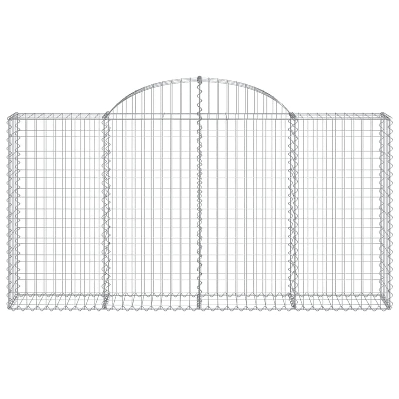 vidaXL 9 db íves horganyzott vas gabion kosár 200x30x100/120 cm