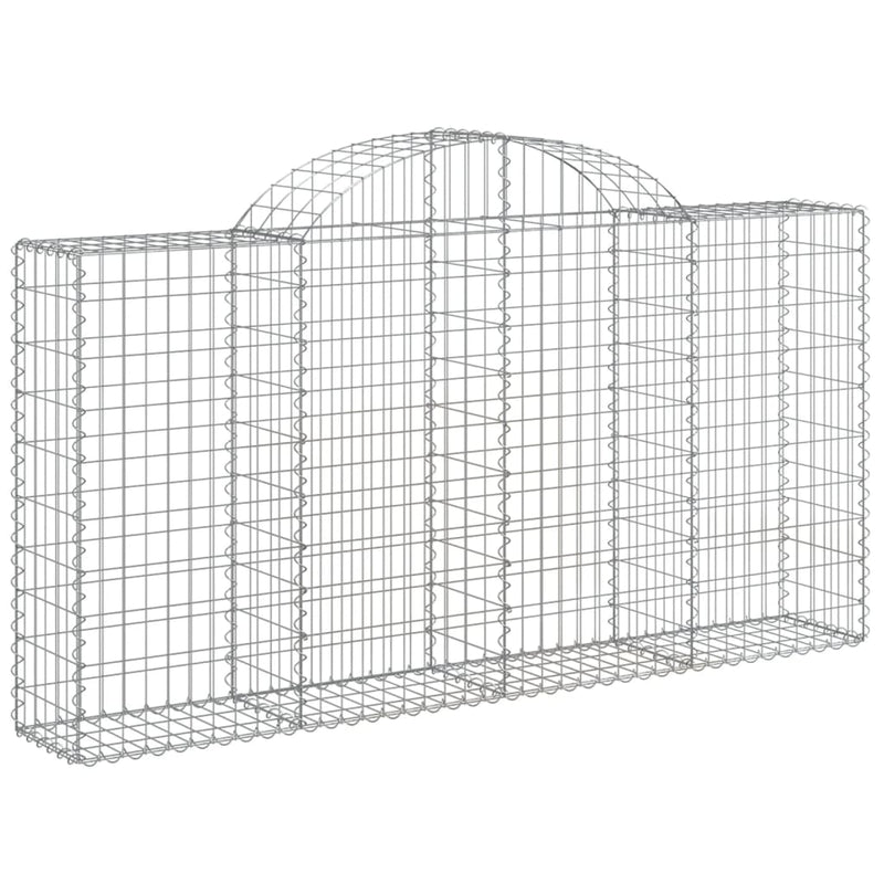 vidaXL 13 db íves horganyzott vas gabion kosár 200x30x100/120 cm