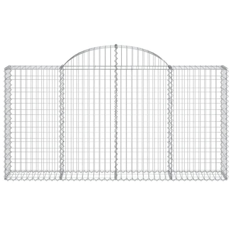 vidaXL 13 db íves horganyzott vas gabion kosár 200x30x100/120 cm