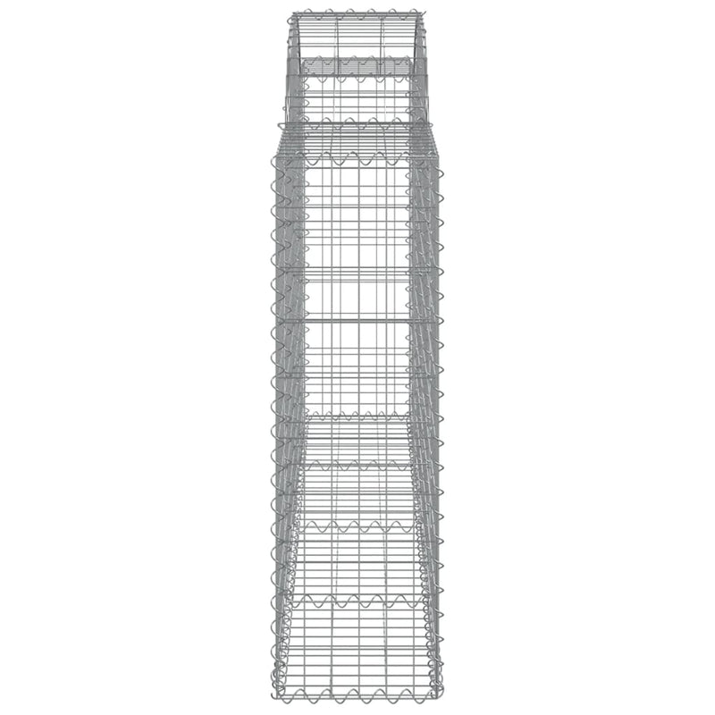 vidaXL 15 db íves horganyzott vas gabion kosár 200x30x100/120 cm