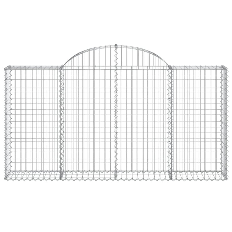 vidaXL 25 db íves horganyzott vas gabion kosár 200x30x100/120 cm