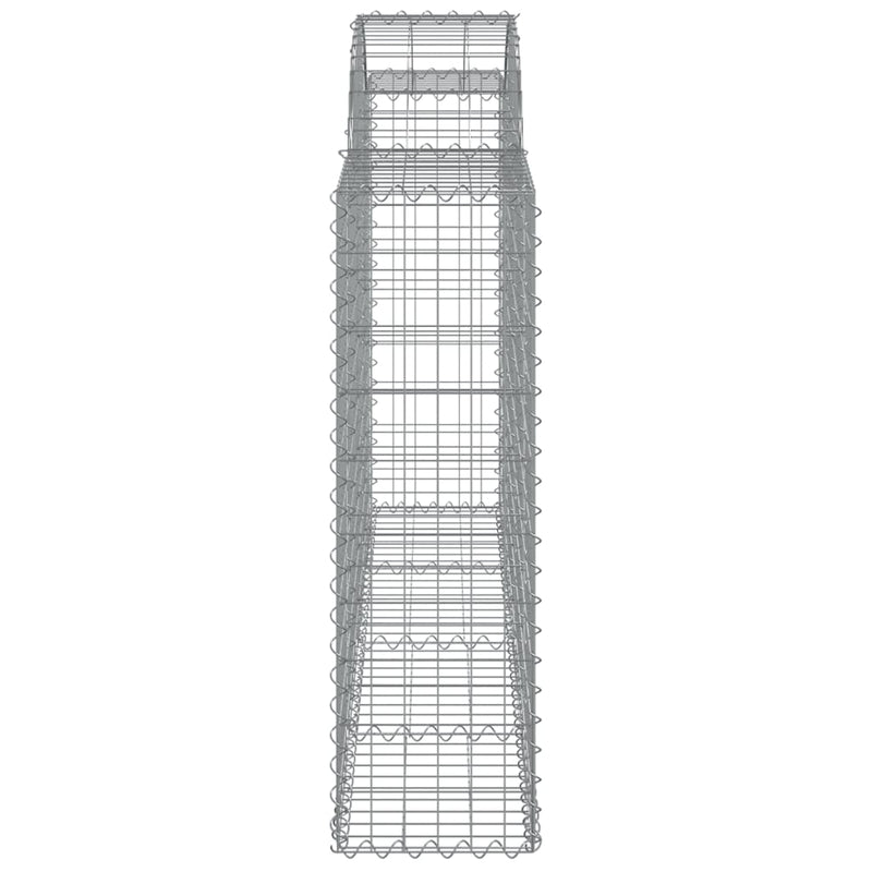 vidaXL 25 db íves horganyzott vas gabion kosár 200x30x100/120 cm