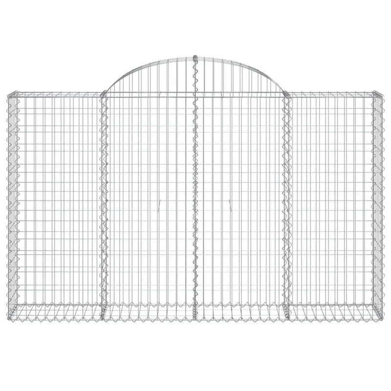 vidaXL 3 db íves horganyzott vas gabion kosár 200x30x120/140 cm