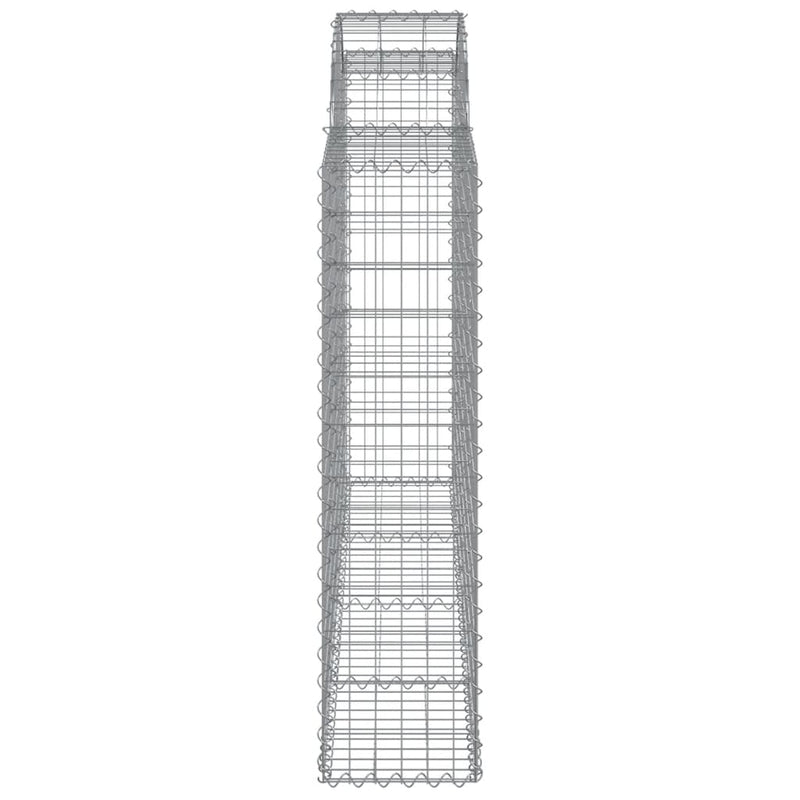 vidaXL 5 db íves horganyzott vas gabion kosár 200x30x120/140 cm