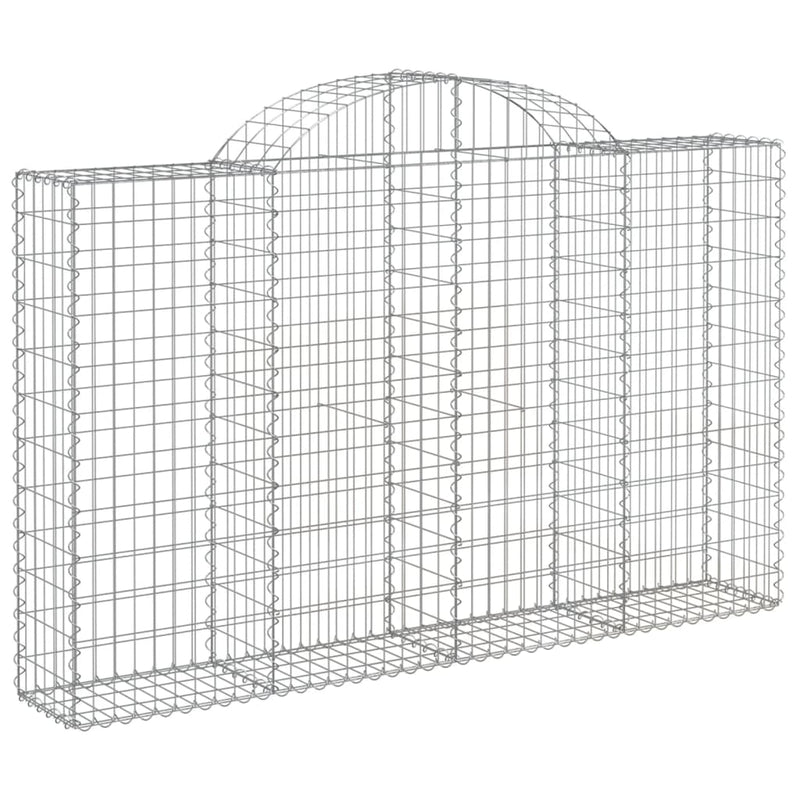 vidaXL 11 db íves horganyzott vas gabion kosár 200x30x120/140 cm