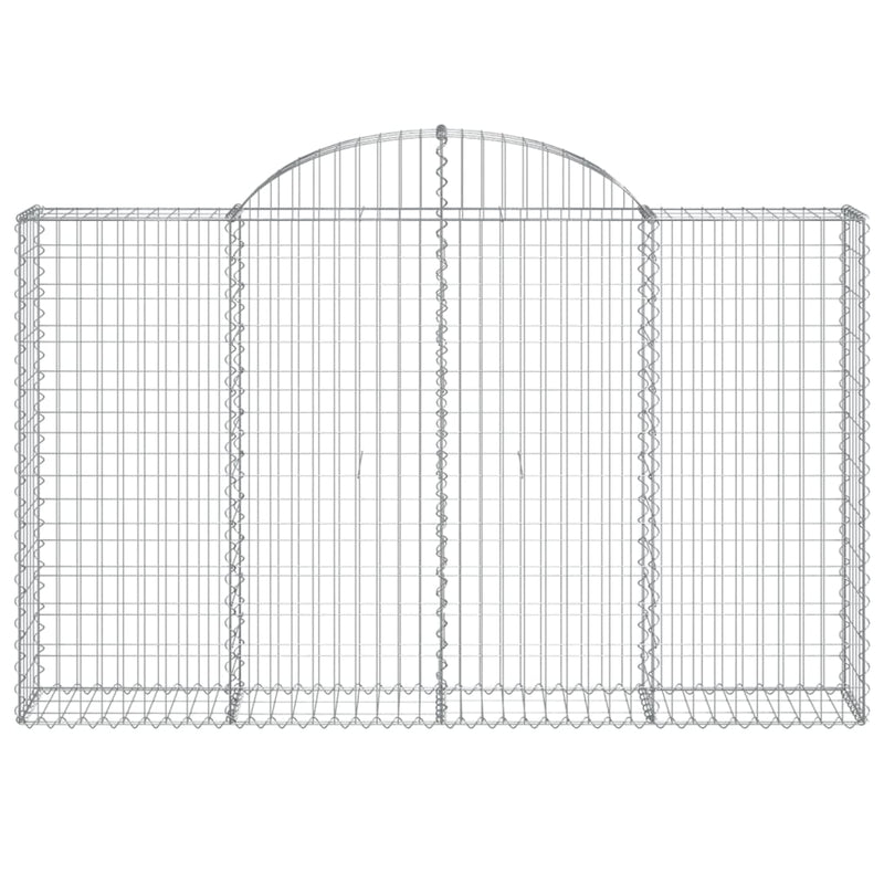 vidaXL 13 db íves horganyzott vas gabion kosár 200x30x120/140 cm