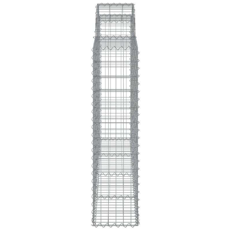 vidaXL 13 db íves horganyzott vas gabion kosár 200x30x120/140 cm