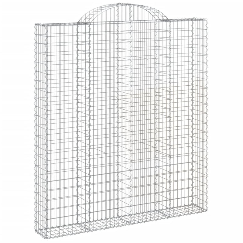 vidaXL 3 db íves horganyzott vas gabion kosár 200x30x220/240 cm