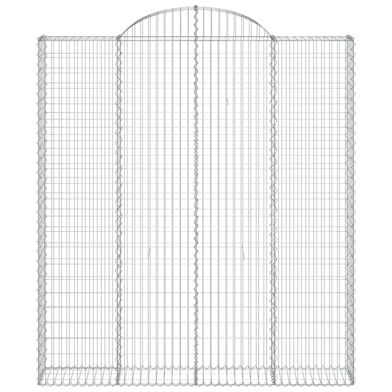 vidaXL 3 db íves horganyzott vas gabion kosár 200x30x220/240 cm