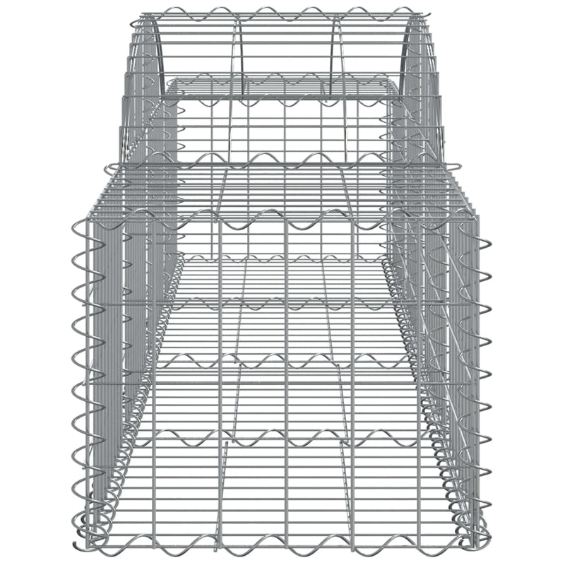 vidaXL 3 db íves horganyzott vas gabion kosár 200x50x40/60 cm