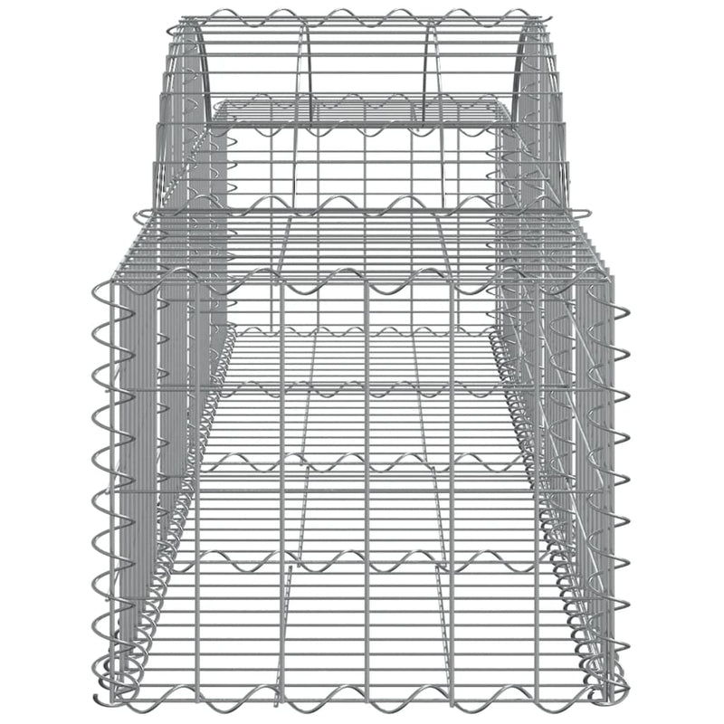 vidaXL 9 db íves horganyzott vas gabion kosár 200x50x40/60 cm