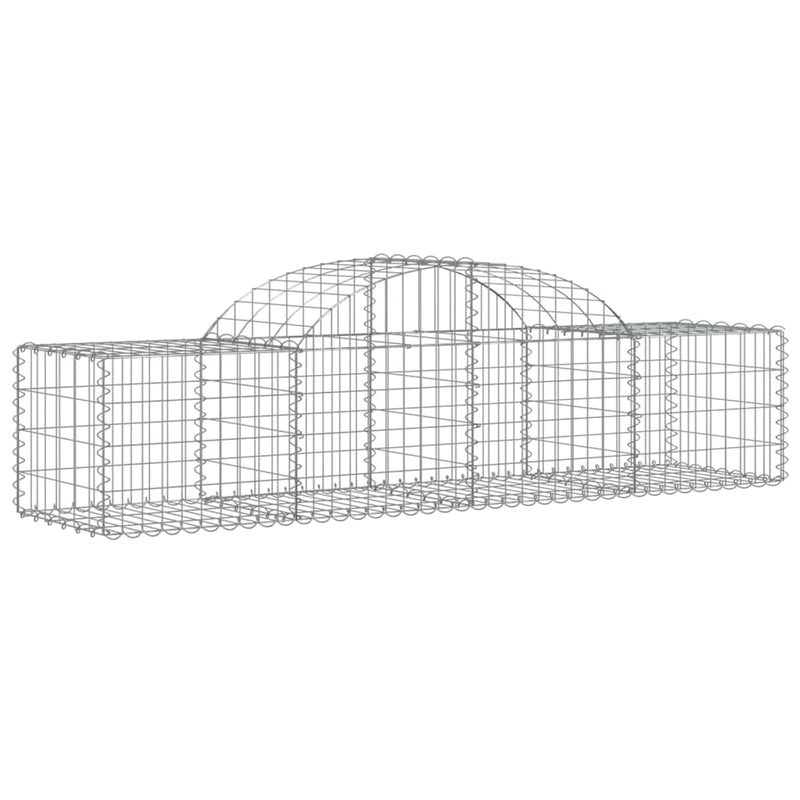 vidaXL 15 db íves horganyzott vas gabion kosár 200x50x40/60 cm