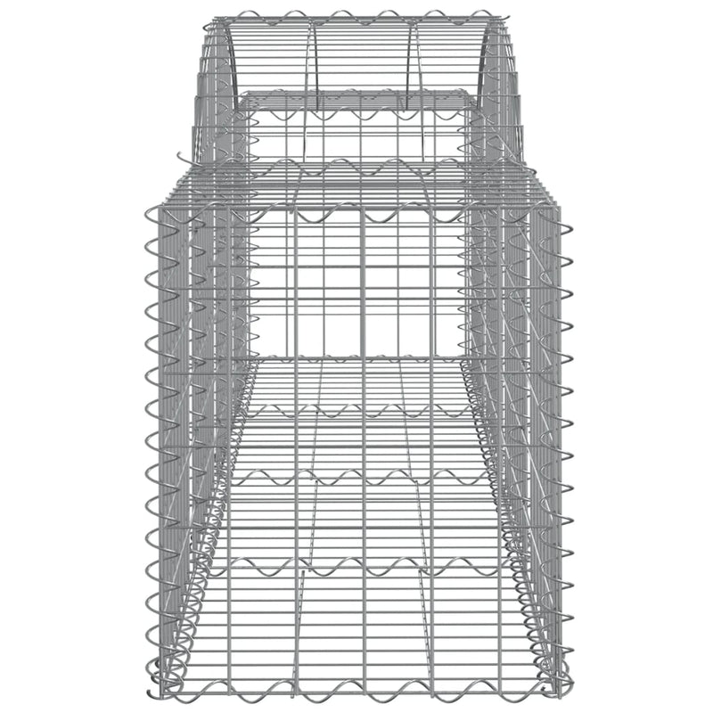 vidaXL 11 db íves horganyzott vas gabion kosár 200x50x60/80 cm
