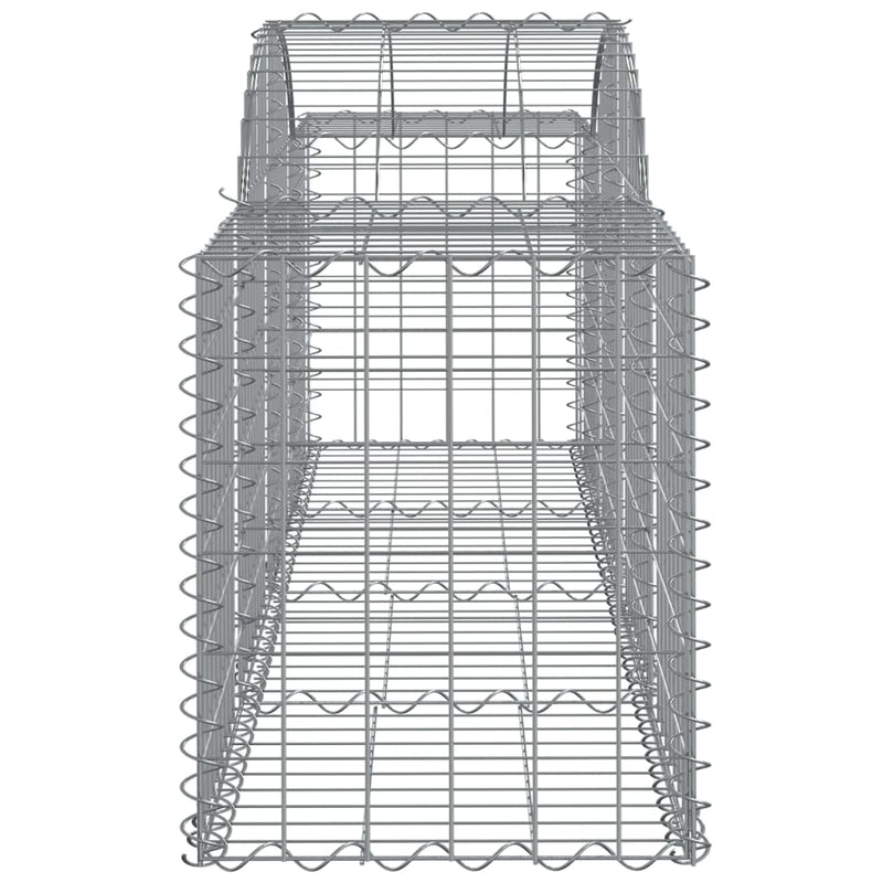 vidaXL 13 db íves horganyzott vas gabion kosár 200x50x60/80 cm