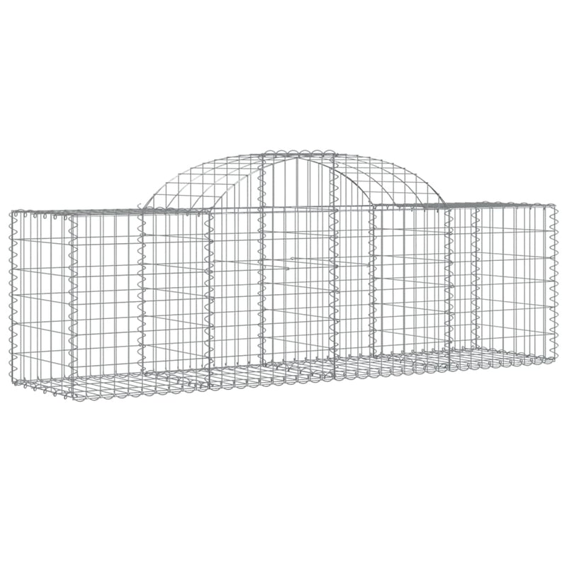 vidaXL 15 db íves horganyzott vas gabion kosár 200x50x60/80 cm
