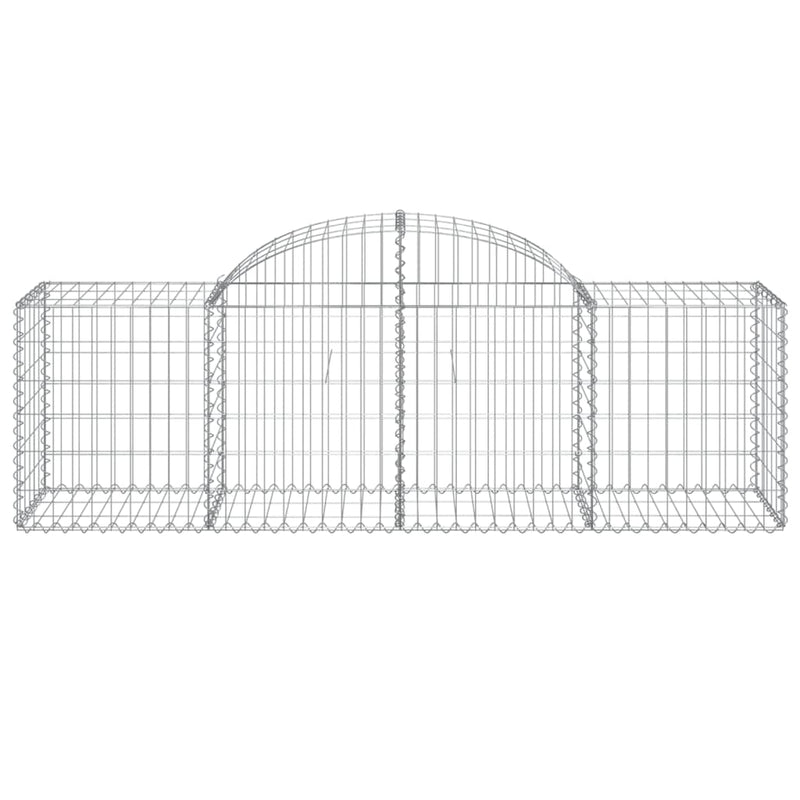vidaXL 25 db íves horganyzott vas gabion kosár 200x50x60/80 cm