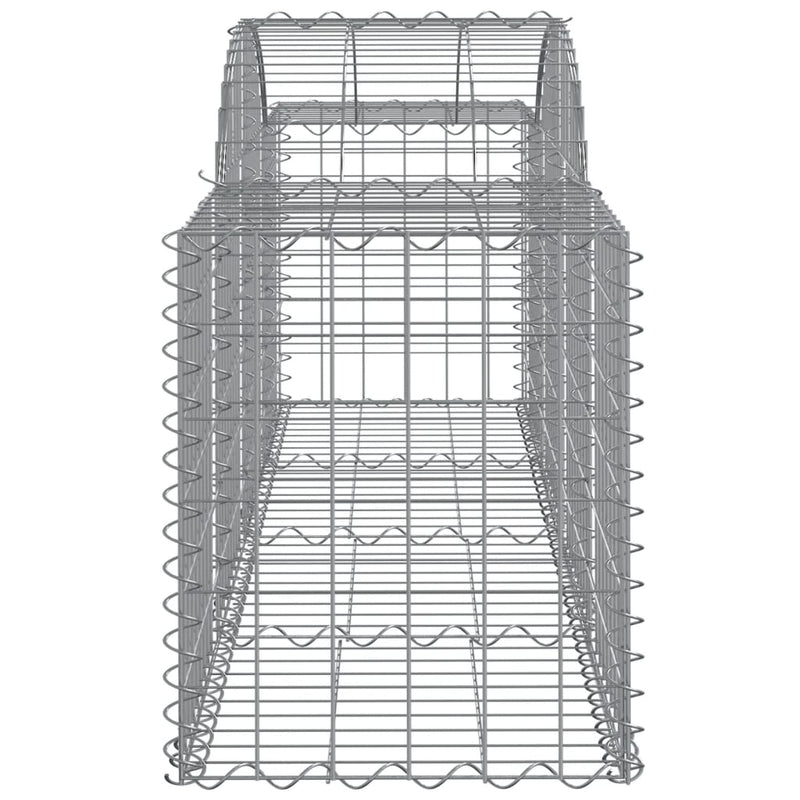 vidaXL 25 db íves horganyzott vas gabion kosár 200x50x60/80 cm