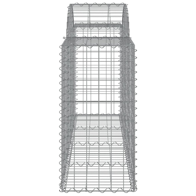 vidaXL 7 db íves horganyzott vas gabion kosár 200x50x80/100 cm