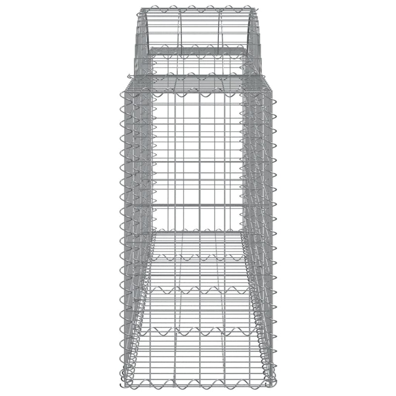 vidaXL 11 db íves horganyzott vas gabion kosár 200x50x80/100 cm