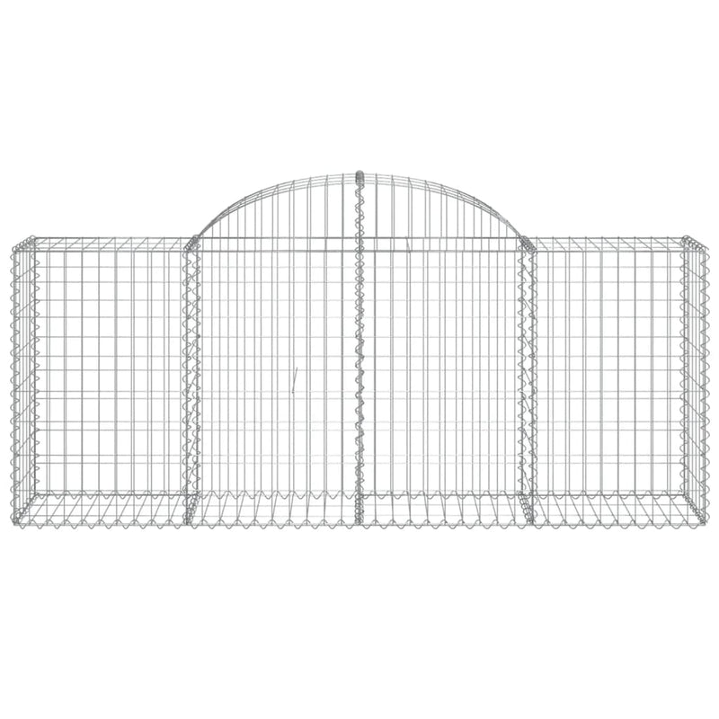 vidaXL 25 db íves horganyzott vas gabion kosár 200x50x80/100 cm